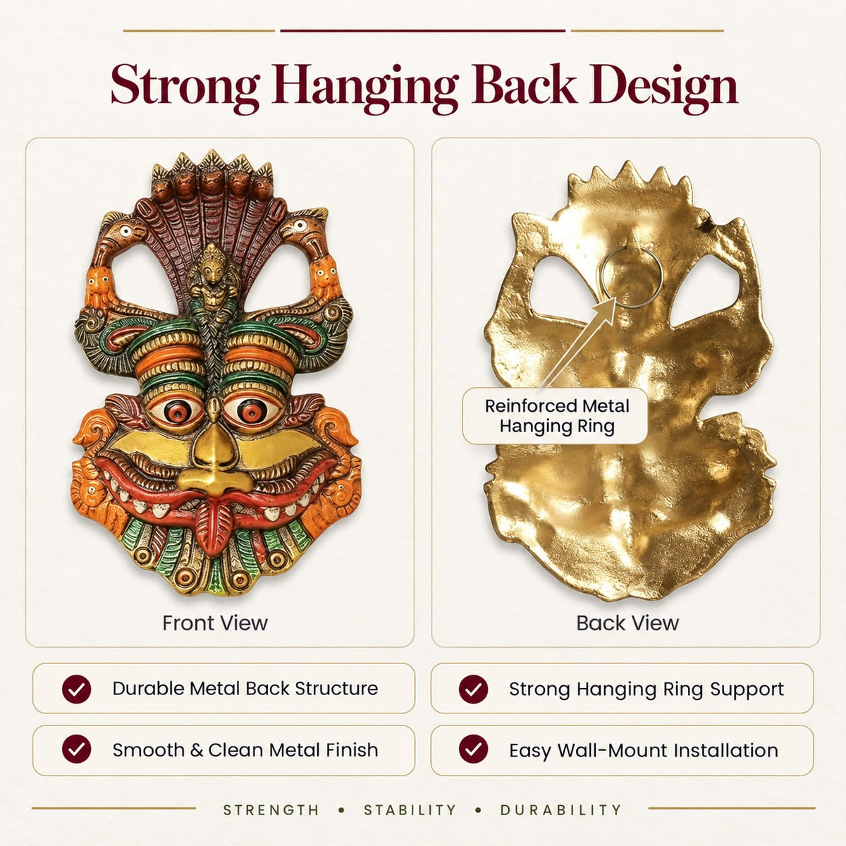 Kirimukha Nazar Battu – Sacred Protection Wall Décor