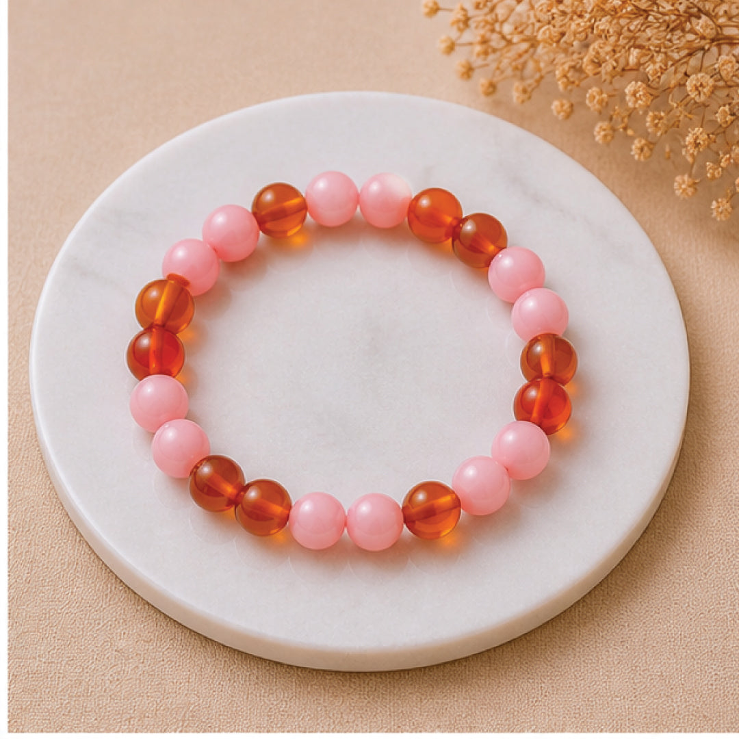 Rose quartz & Carnelian