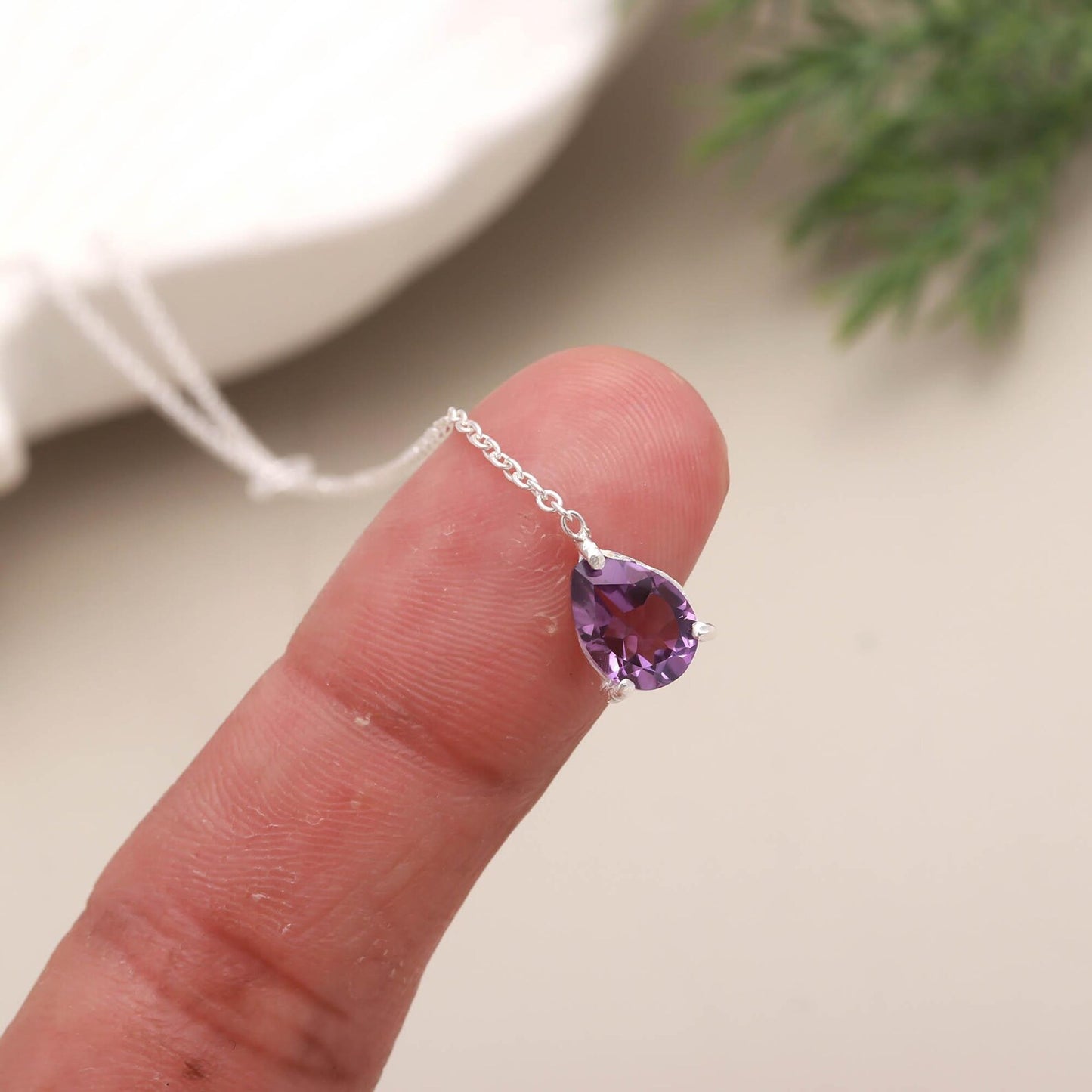 Pear Shaped Amethyst Pendant