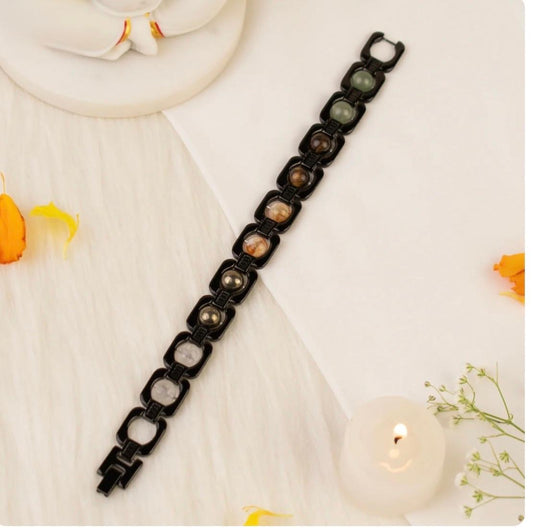 Metal Dhanyog Bracelet-Black