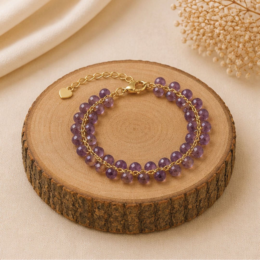 Amethyst Woven Bracelet