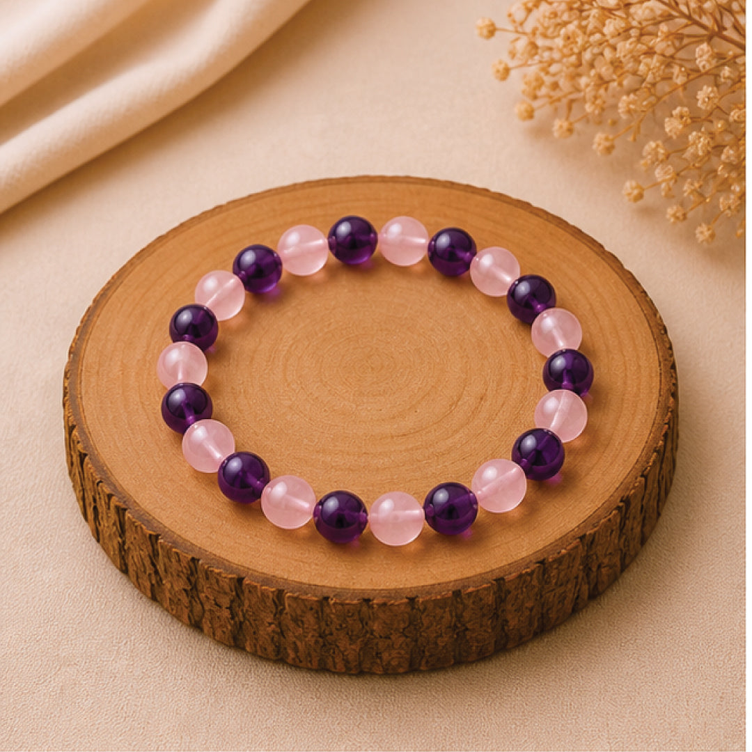 Rose quartz & Amethyst Bracelet
