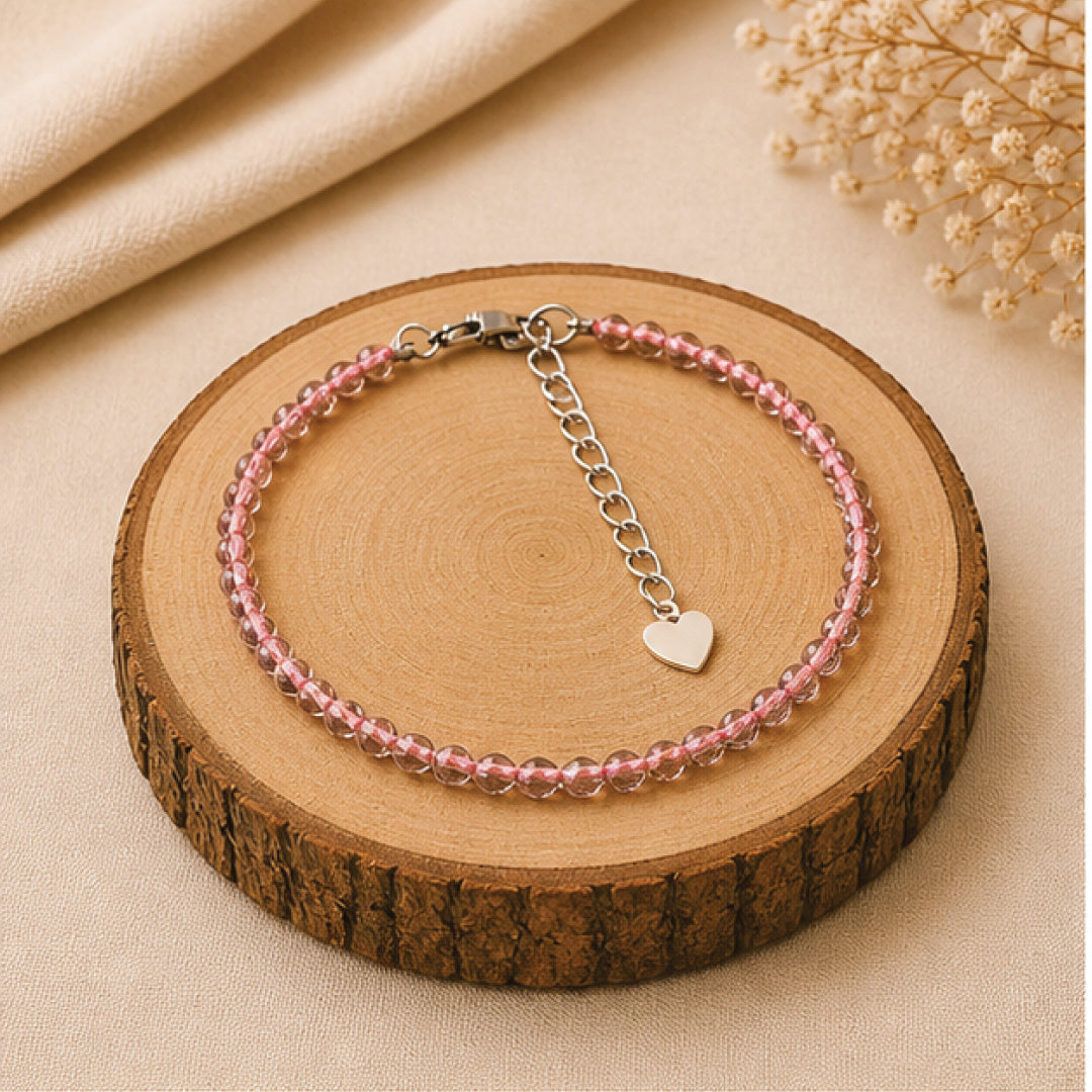Rose quartz Bracelet- Love attraction 2mm