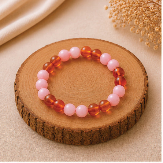 Rose quartz & Carnelian