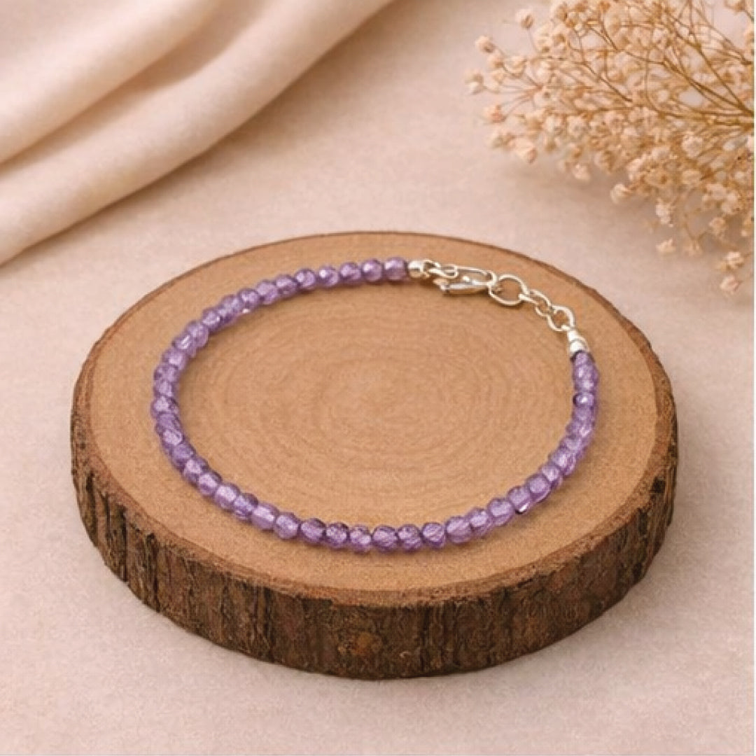 Amethyst Bracelet- Sleep relief, intuition and restful sleep 2mm