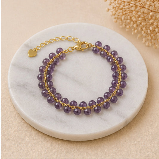 Amethyst Woven Bracelet