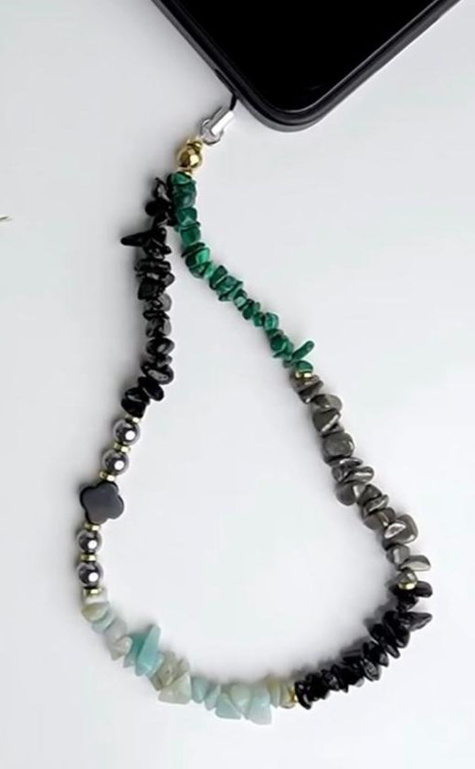 EMF protection- Black tourmaline, Malachite, pyrite, Amazonite, Shungite & Black Obsidian