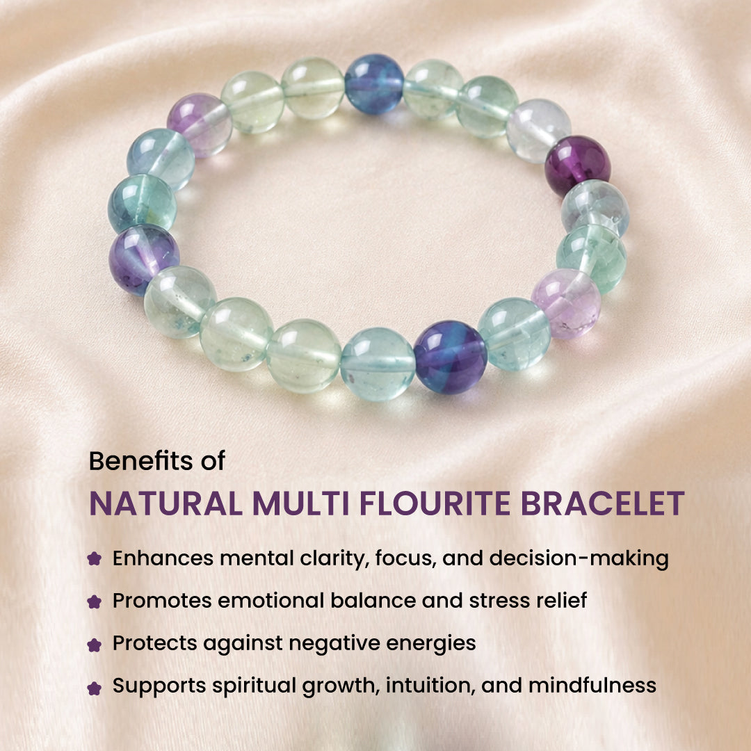 Natural Multi Flourite Bracelet