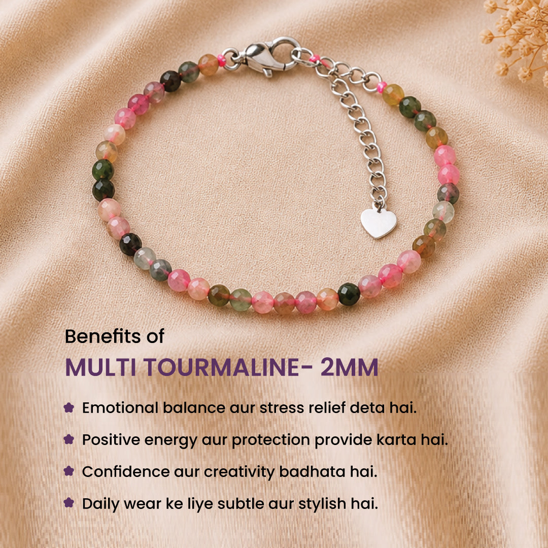 Multi tourmaline- 2mm