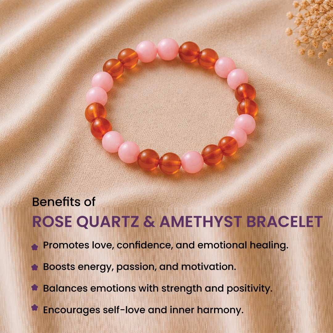 Rose quartz & Carnelian