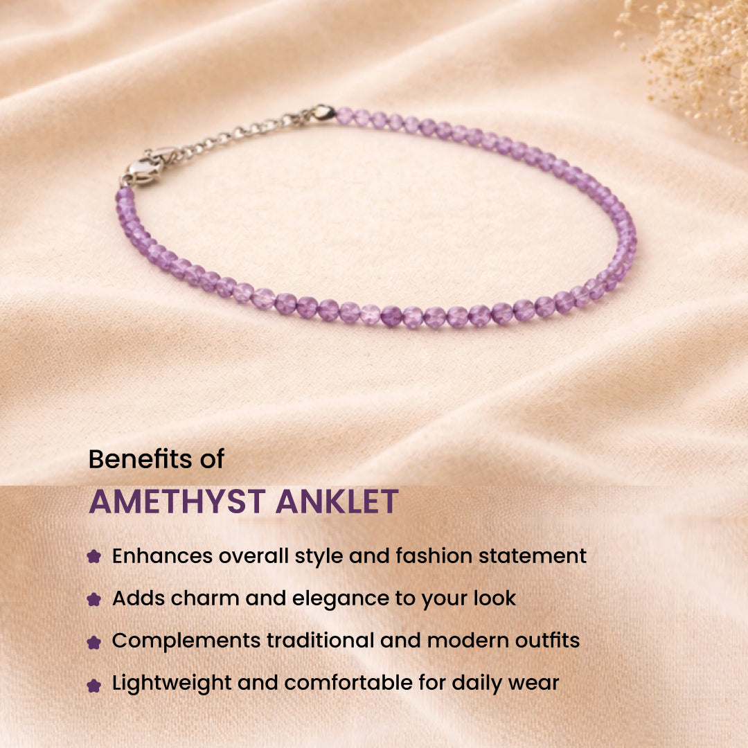 Amethyst Anklet