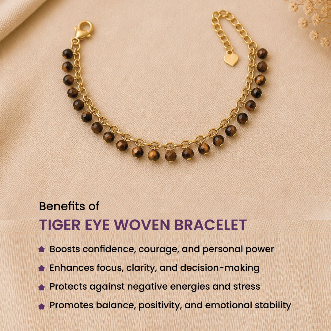 Tiger eye Woven bracelet
