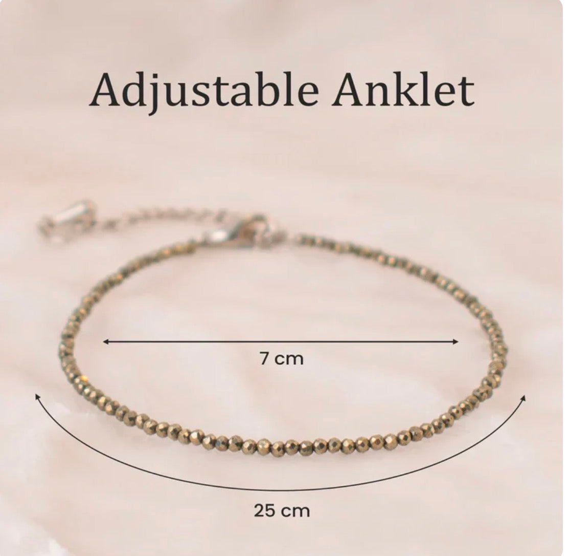 Pyrite Destiny Combo- Raw Pyrite bracelet+ Pyrite Anklet