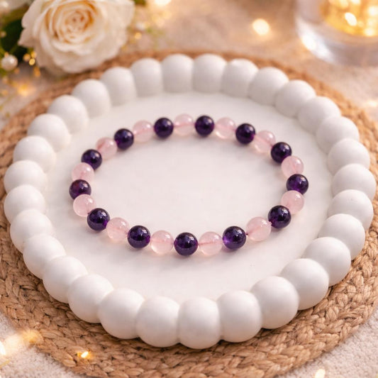 Rose quartz & Amethyst Bracelet