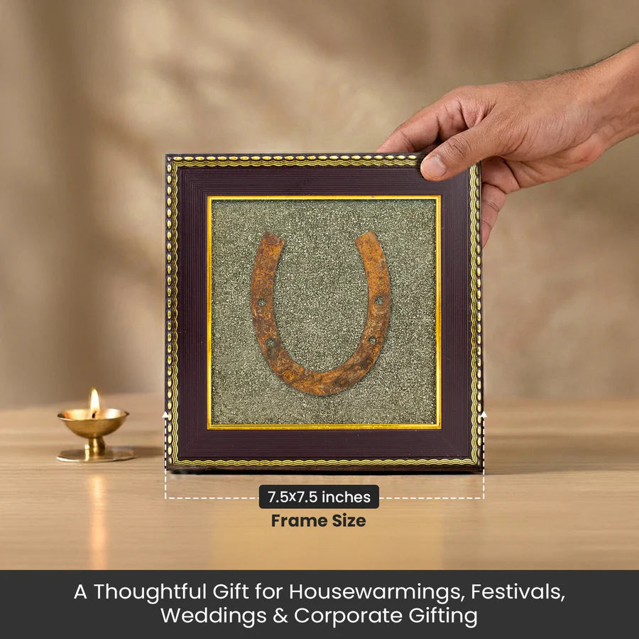 Ghode Ki Naal on Raw Pyrite Frame