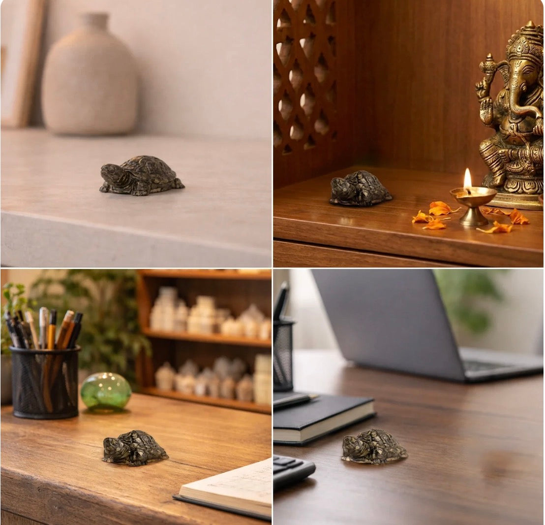 Vastu Prosperity combo- 7 horses frame+ Pyrite Turtle