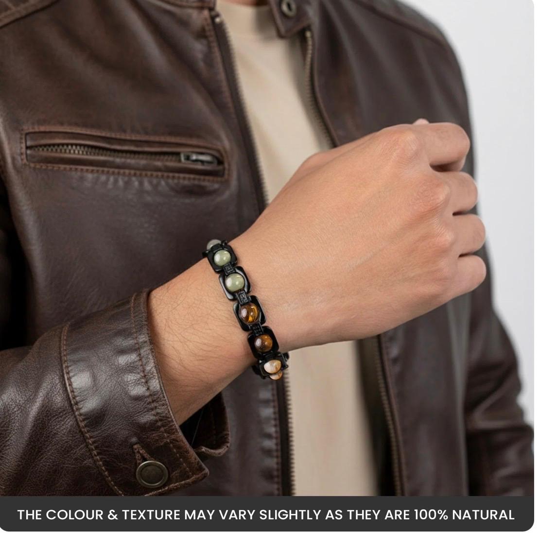 Metal Dhanyog Bracelet-Black