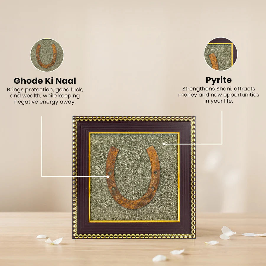 Ghode Ki Naal on Raw Pyrite Frame
