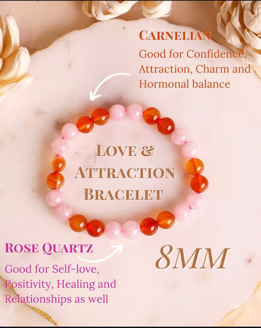 Rose quartz & Carnelian