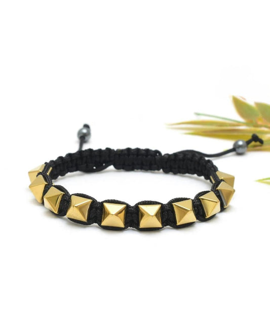 Golden Pyrite pyramid bracelet