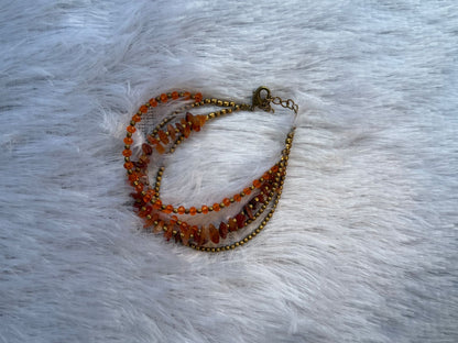 Red jasper beaded bracelet