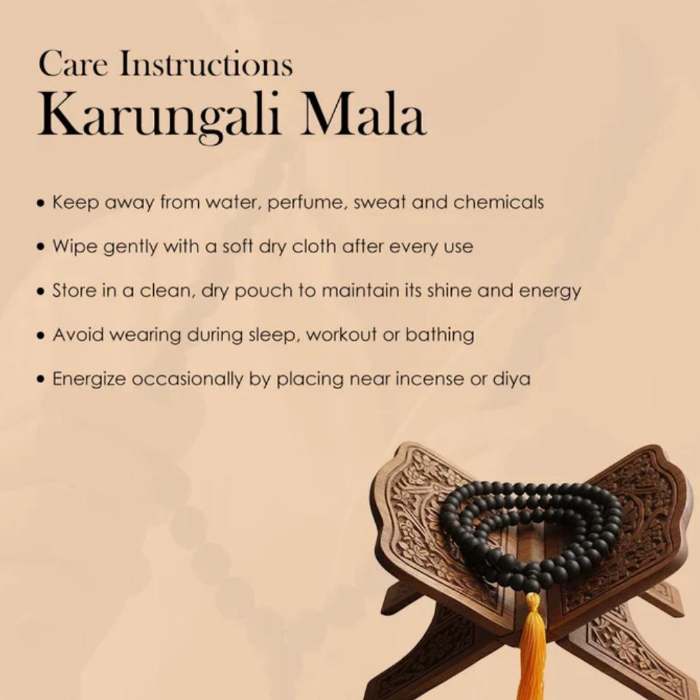 Silver plated Karungali Mala