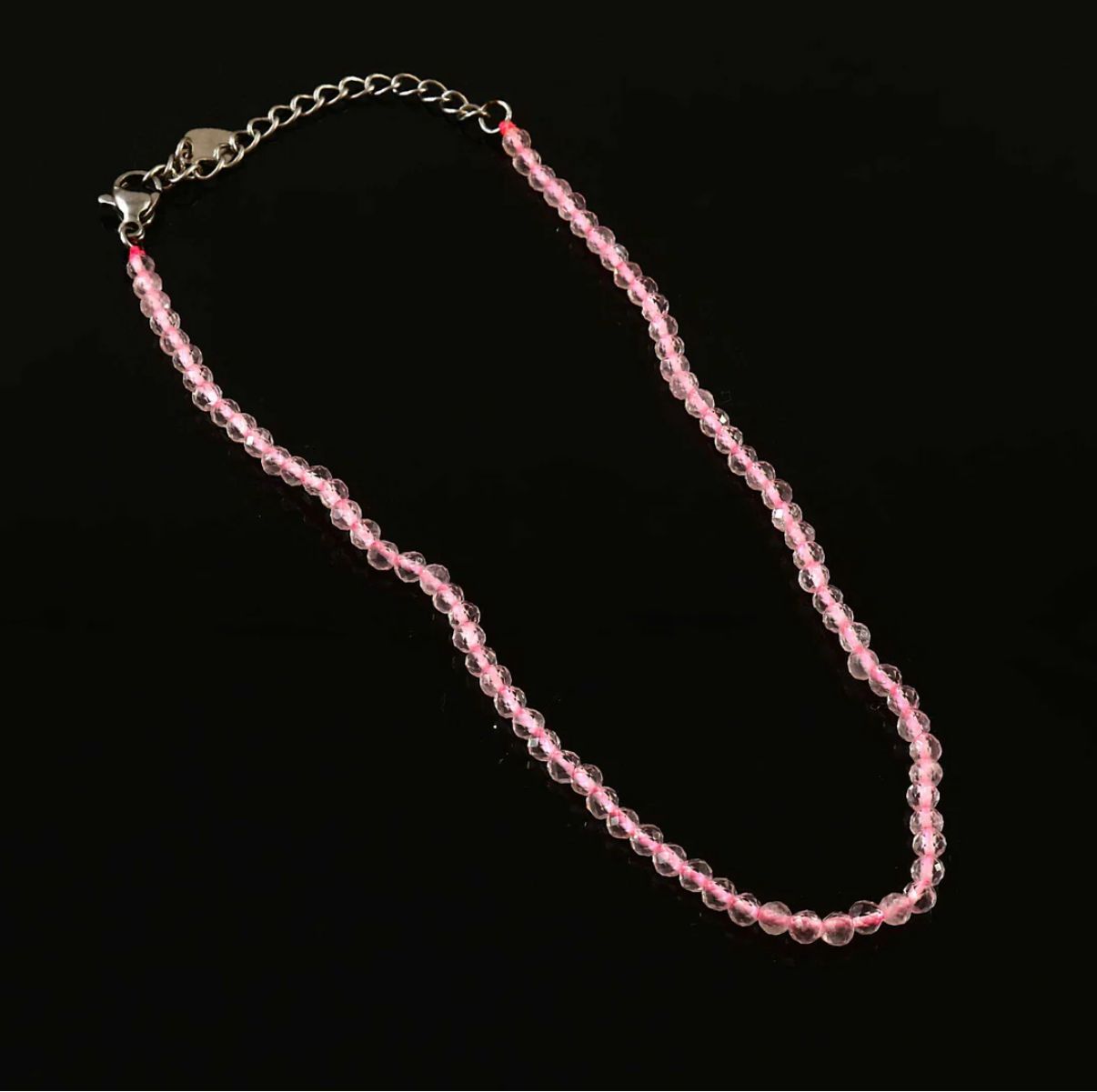 Rose quartz anklet
