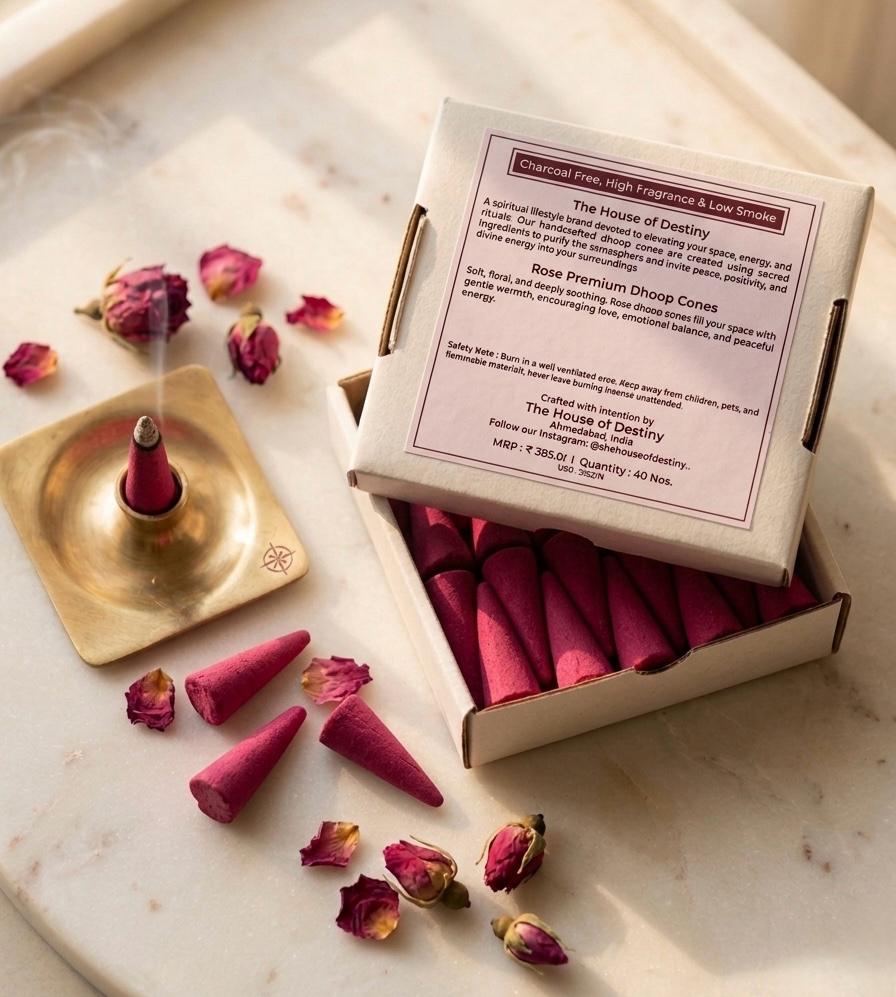 Rose Dhoop Cone