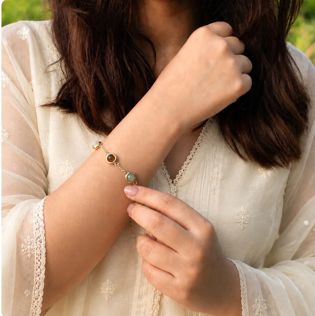 Women's Dhanyog Bracelet + FREE Pyrite Anklet