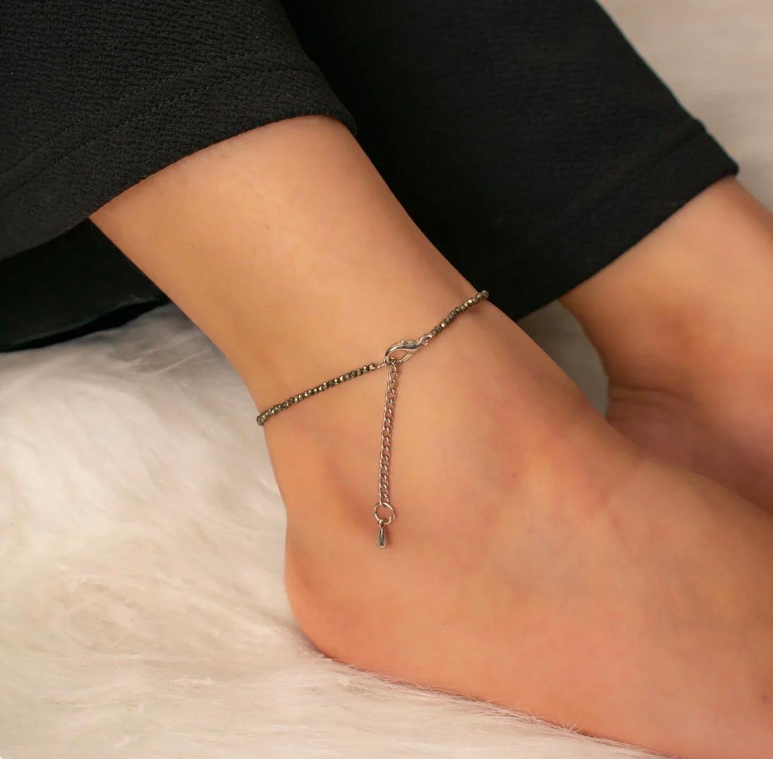 Pyrite Anklet+ Selenite plate combo