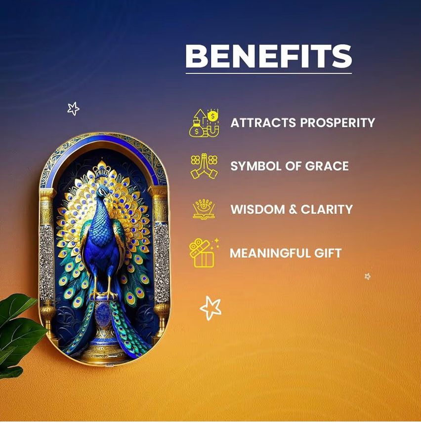 Pyrite–Lapis Peacock Frame