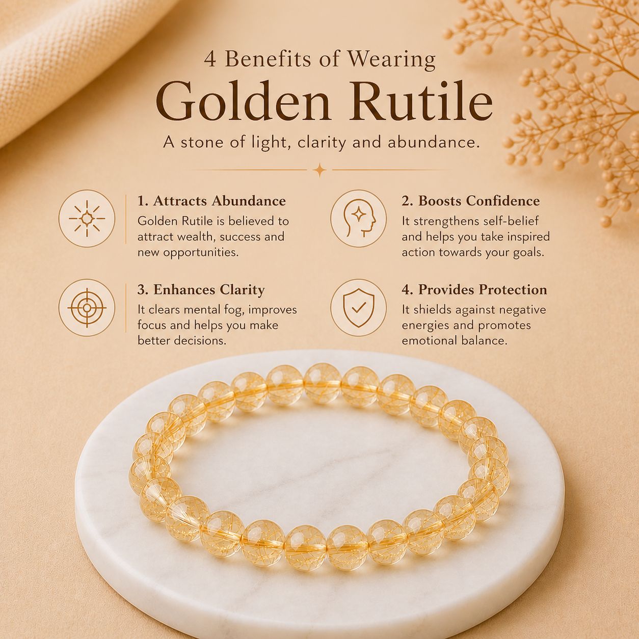 Golden Rutile Bracelet