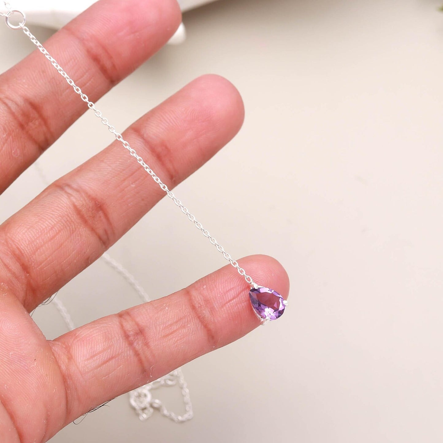 Pear Shaped Amethyst Pendant